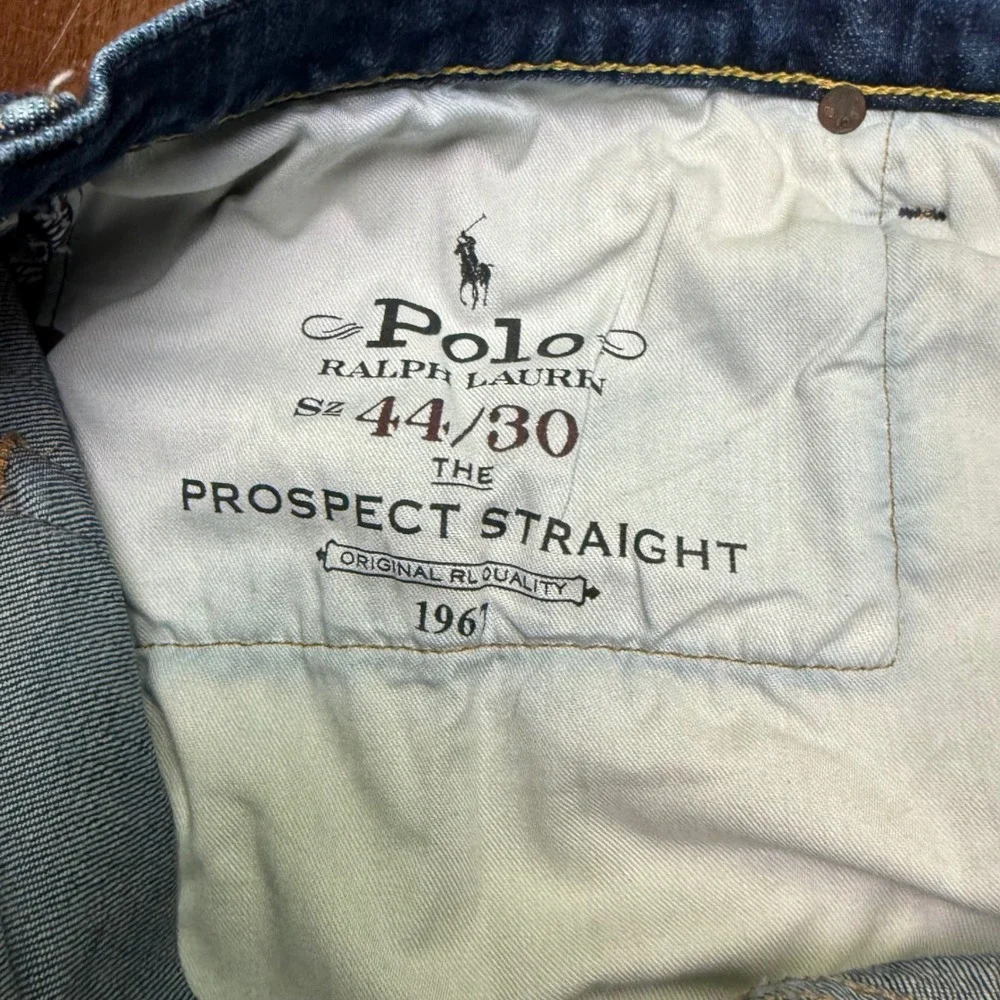 Polo Ralph Lauren Jeans Mens 44x30 Blue Prospect Straight Stretch Denim